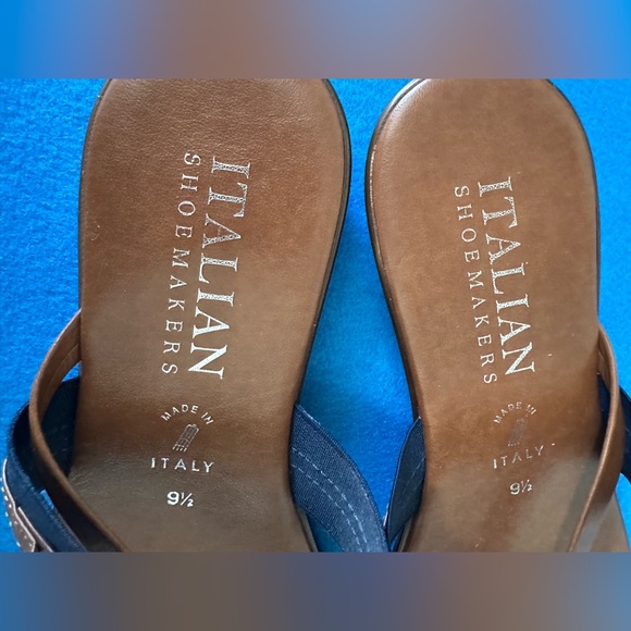 Italian Shoemakers Brown and Navy blue Women's Sandals - Picture 2 of 11